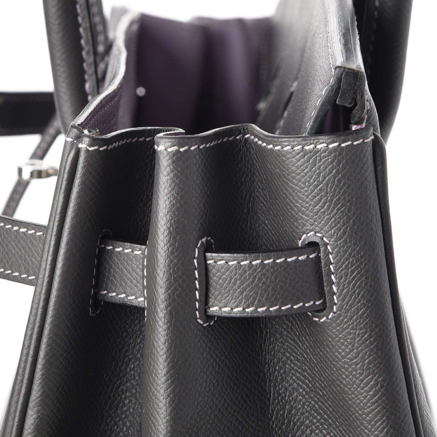 Hermes Epsom Horseshoe Birkin 35 Etain Lilac 23 of 27
