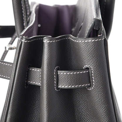 Hermes Epsom Horseshoe Birkin 35 Etain Lilac 23 of 27