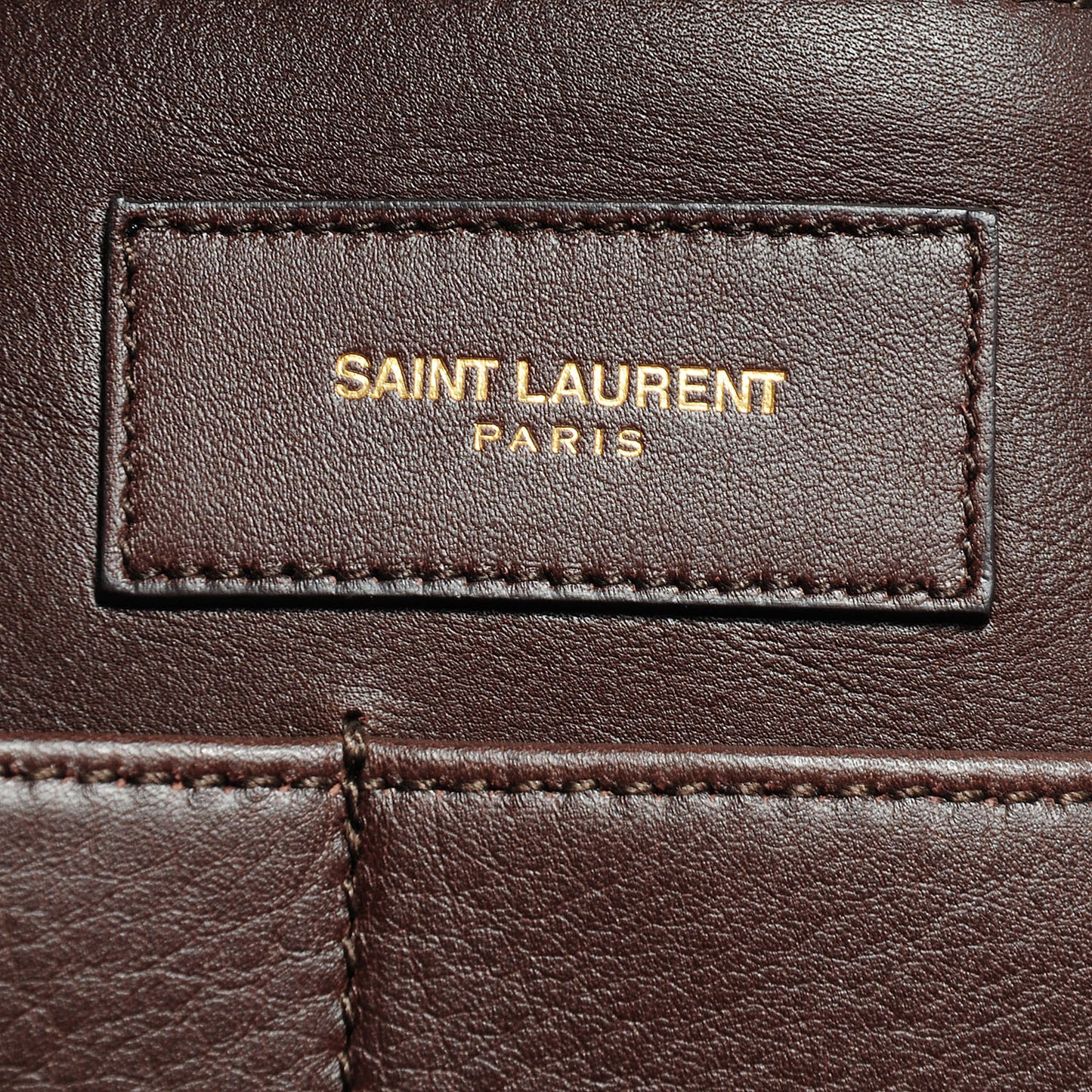 Leather Medium Classic Y Cabas Brown