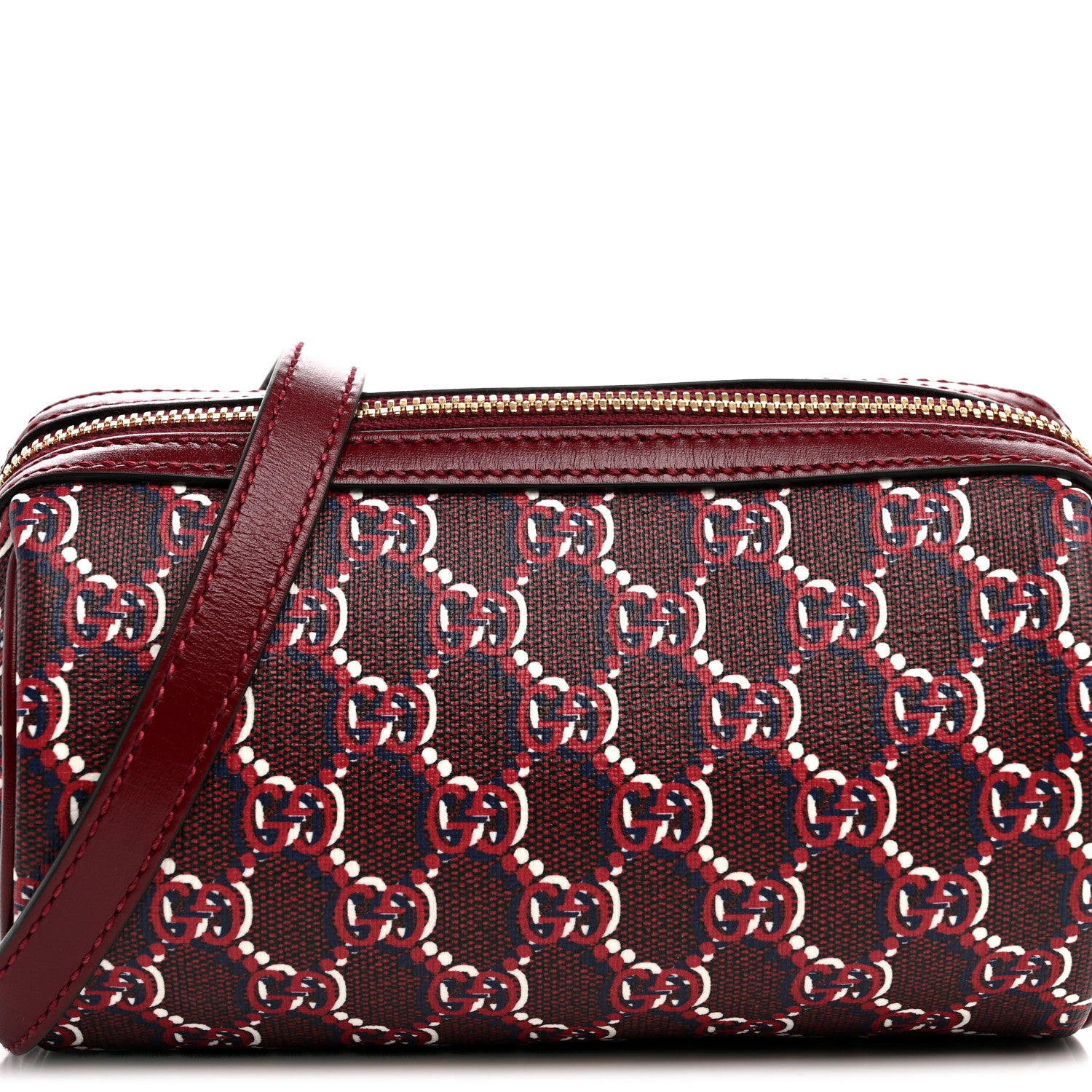 Gucci GG Shadow Monogram Ophidia Crossbody Bag Rosso Ancora Red 8 of 12