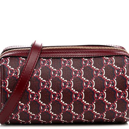 Gucci GG Shadow Monogram Ophidia Crossbody Bag Rosso Ancora Red 8 of 12