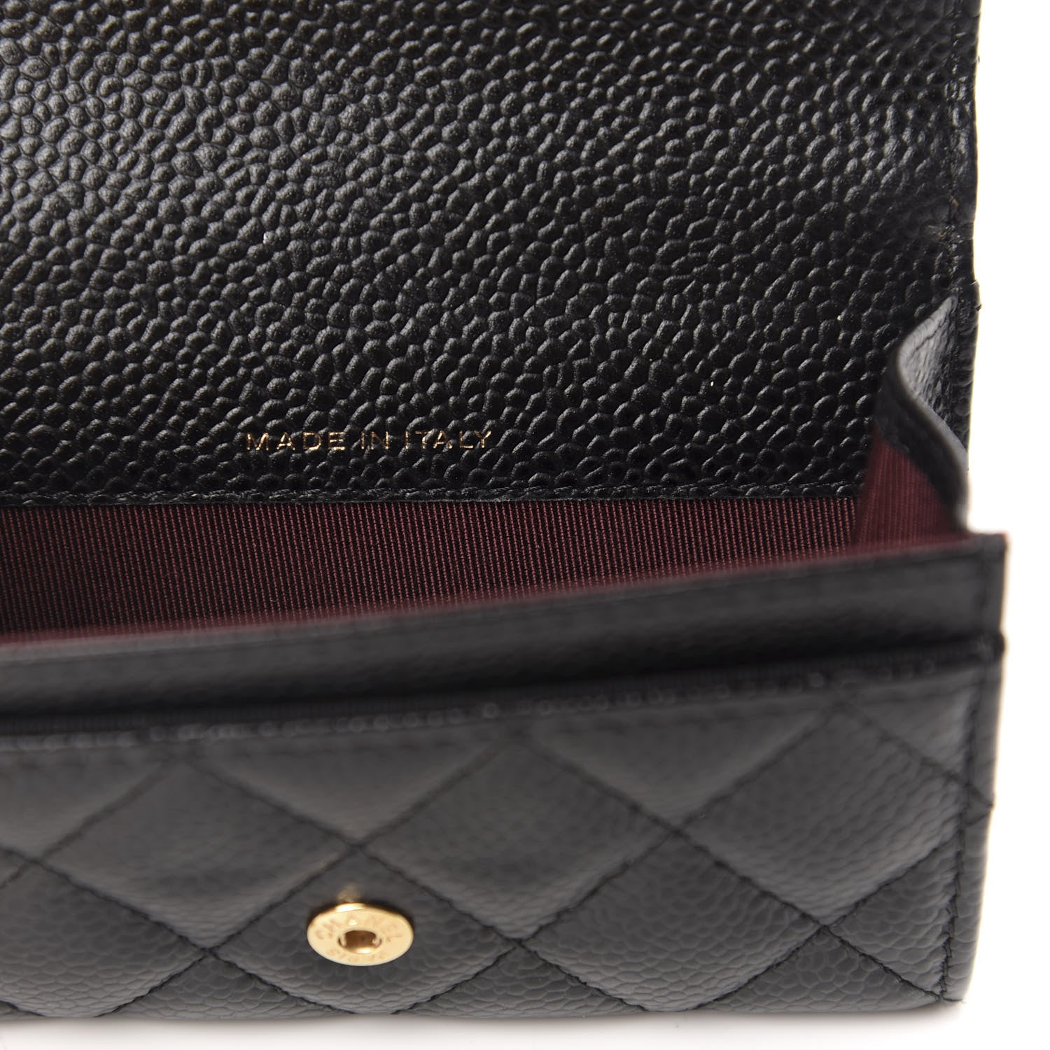 Chanel Caviar Quilted Flap Card Holder Wallet Black 7 of 9