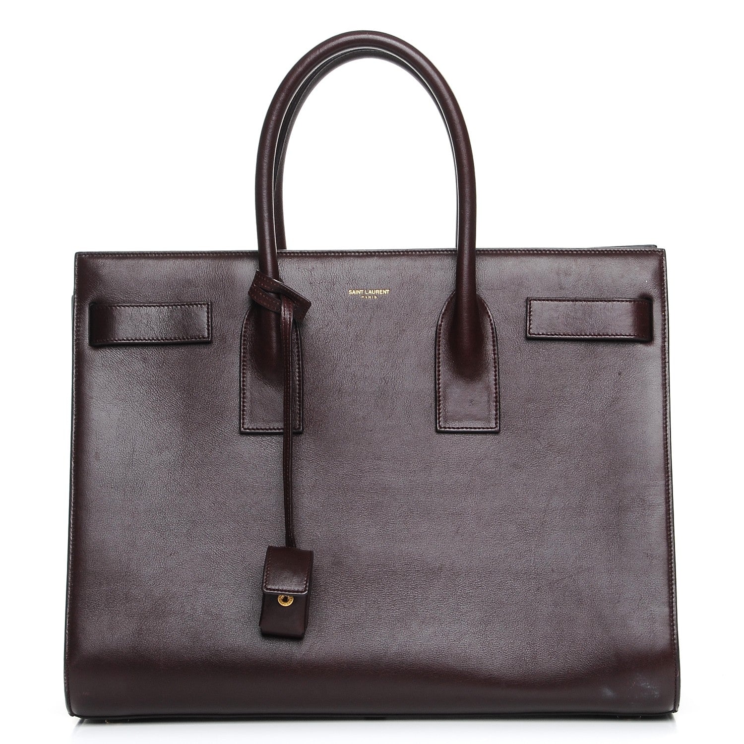 Saint Laurent Calfskin Large Sac De Jour Carryall Amarena 1 of 12