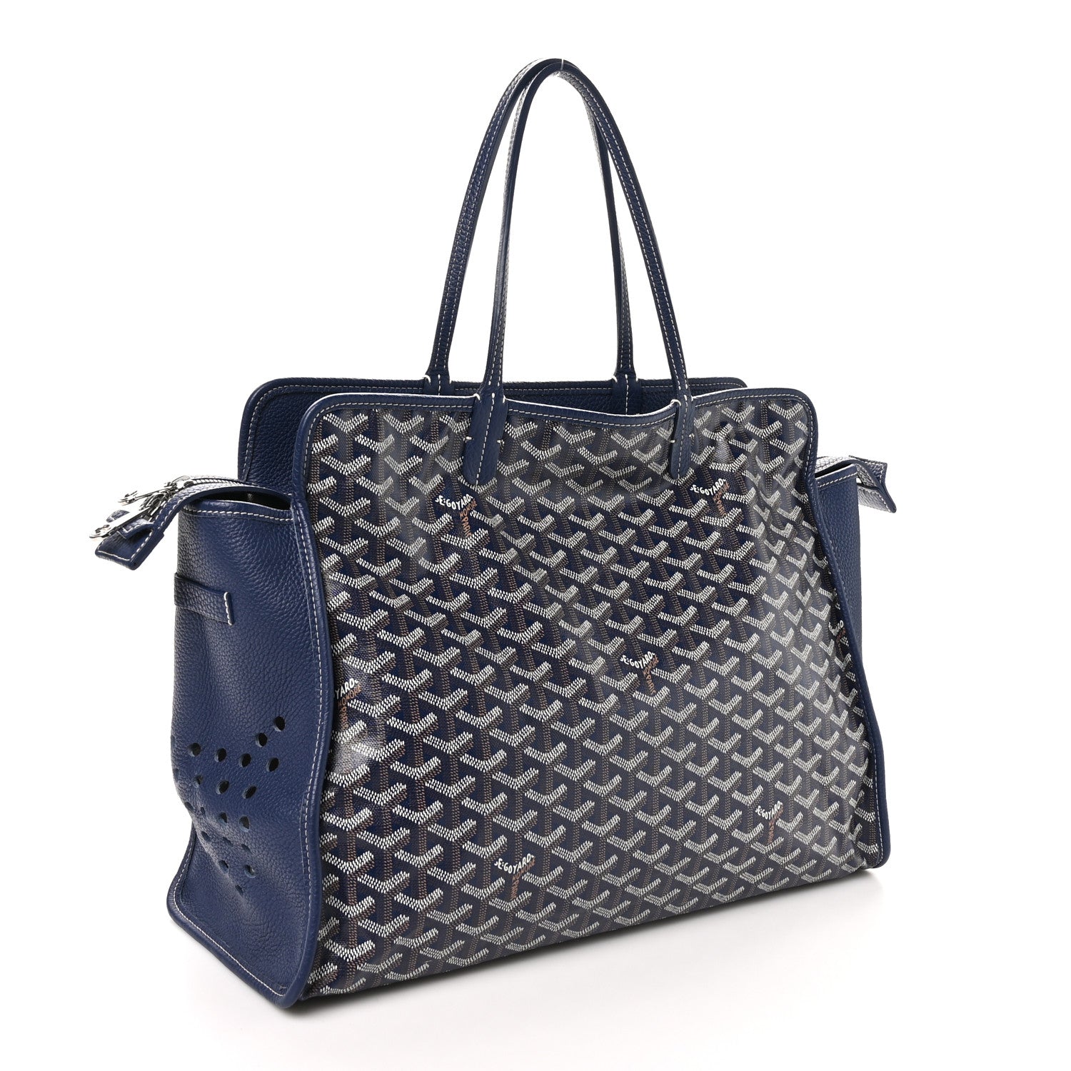 Goyard Goyardine Sac Hardy Pet Carrier PM Navy 4 of 10