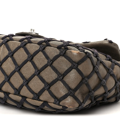 Chanel Calfskin Jumbo Canebiers Net Flap Brown 11 of 13