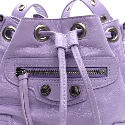 Balenciaga Agneau Arena Le Cagole Bucket Bag XS Lilac 9 of 11