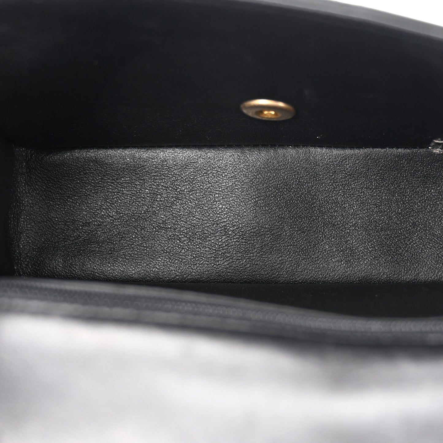 Lambskin Quilted Mini Rectangular Flap Black