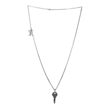Louis Vuitton LV Initials Necklace Silver 3 of 7