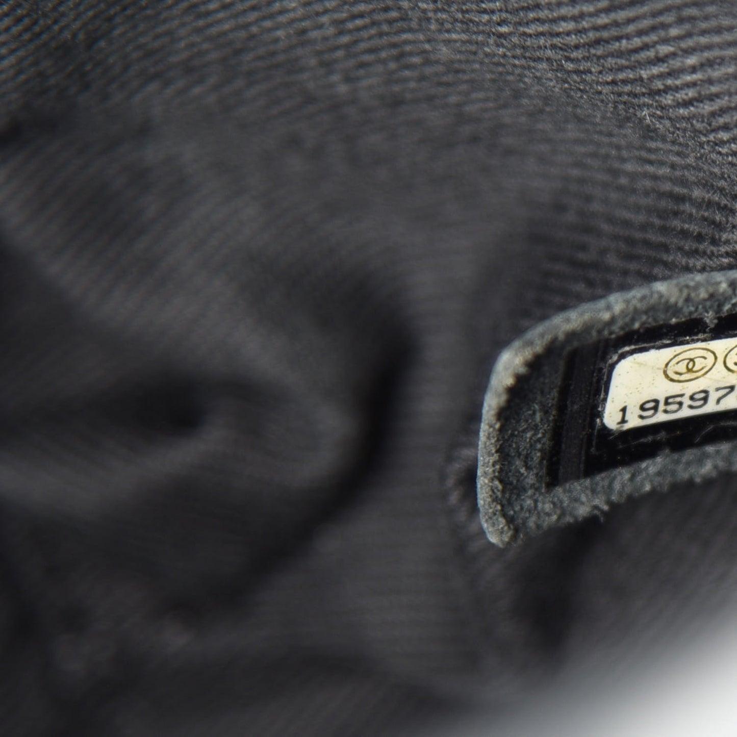 Calfskin Stitched Quilted Flap Black