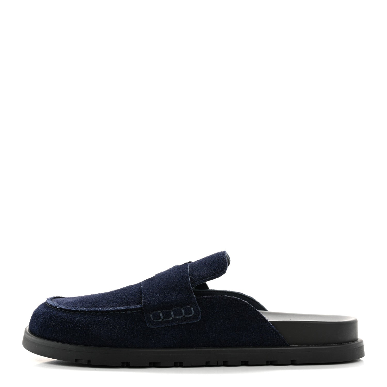 Hermes Suede Calfskin Go Mules 42 Bleu Ocean 1 of 10