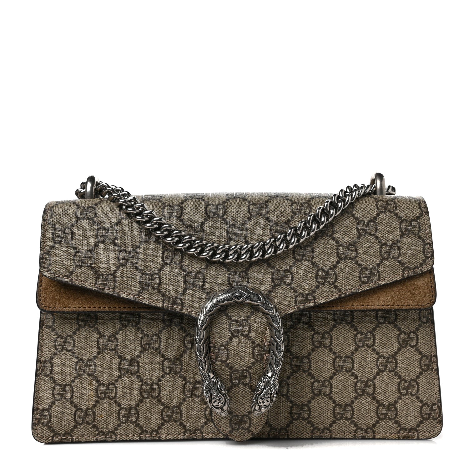 Gucci GG Supreme Monogram Small Dionysus Shoulder Bag Taupe 1 of 7