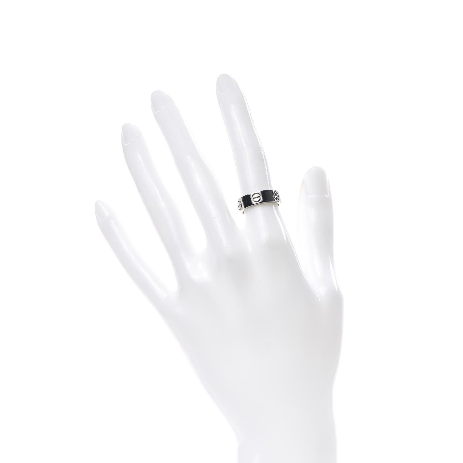 Cartier 18K White Gold 5.5mm LOVE Ring 49 5 2 of 4