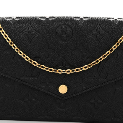 Louis Vuitton LOUIS VUITTON Empreinte Pochette Felicie Chain Wallet Black 8 of 10