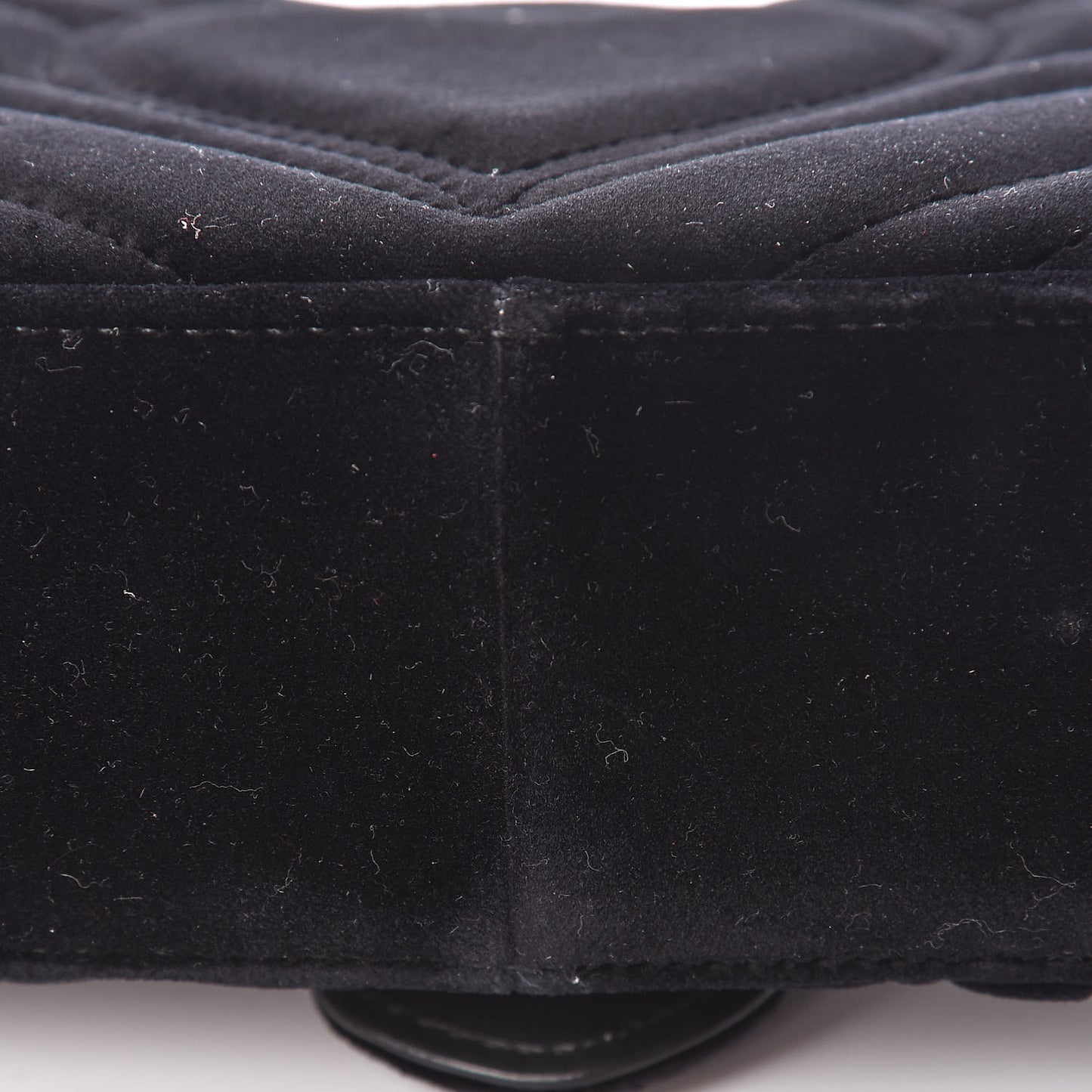 Velvet Matelasse Mini GG Marmont Shoulder Bag Black