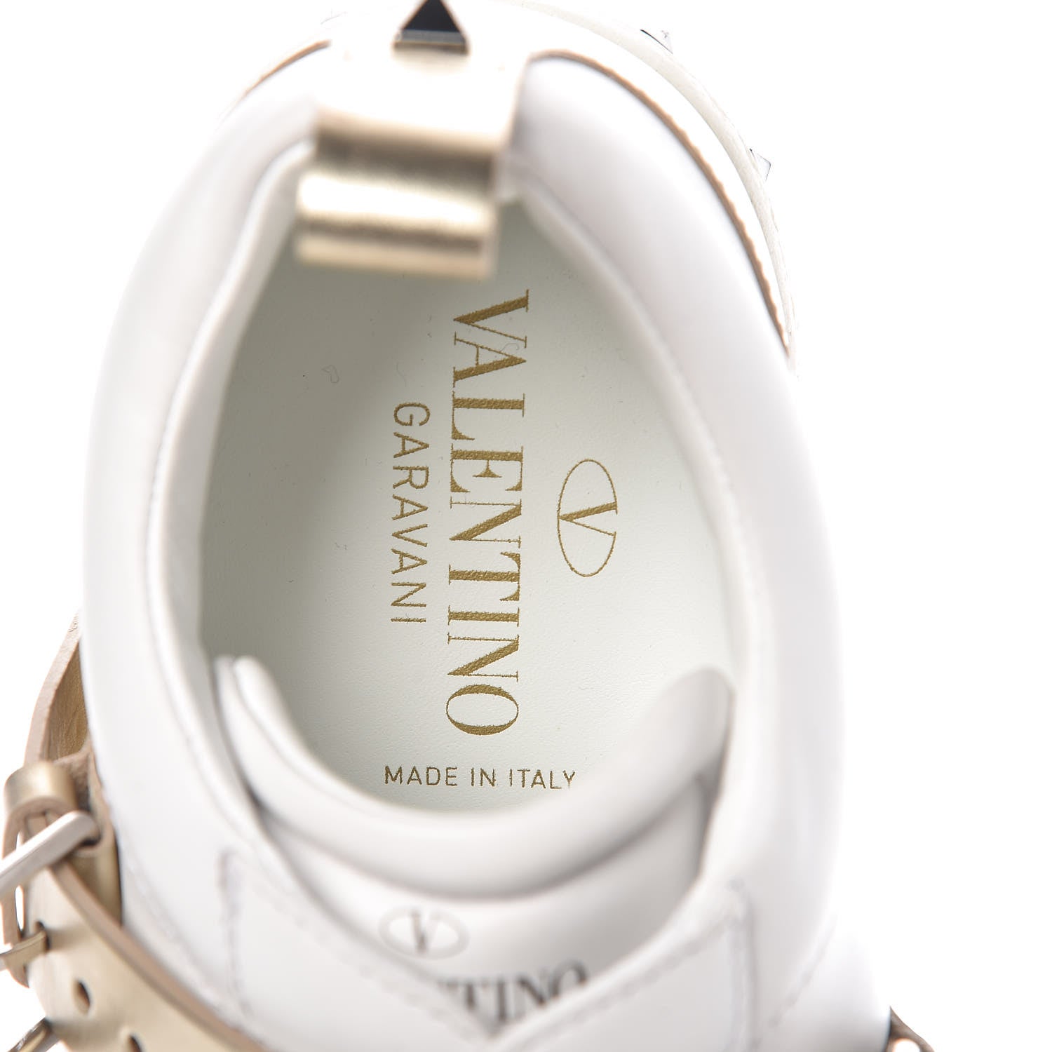 Valentino Garavani Calfskin Womens V Punk Low Top Sneakers 37 White Platino 7 of 9