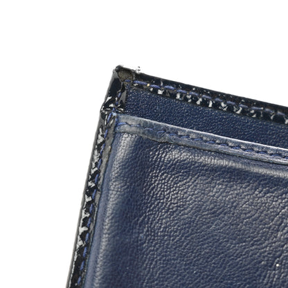 Prada Saffiano Vernice Tri-Fold Compact Wallet Navy Blue 11 of 12