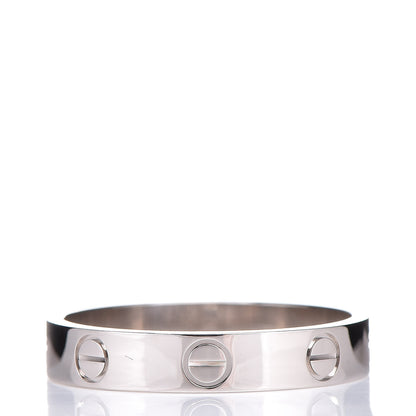 Cartier 18K White Gold 3.5mm LOVE Wedding Band Ring 55 7.25 3 of 4