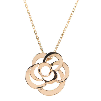 Chanel 18K Yellow Gold Fil de Camelia Pendant Necklace 4 of 6