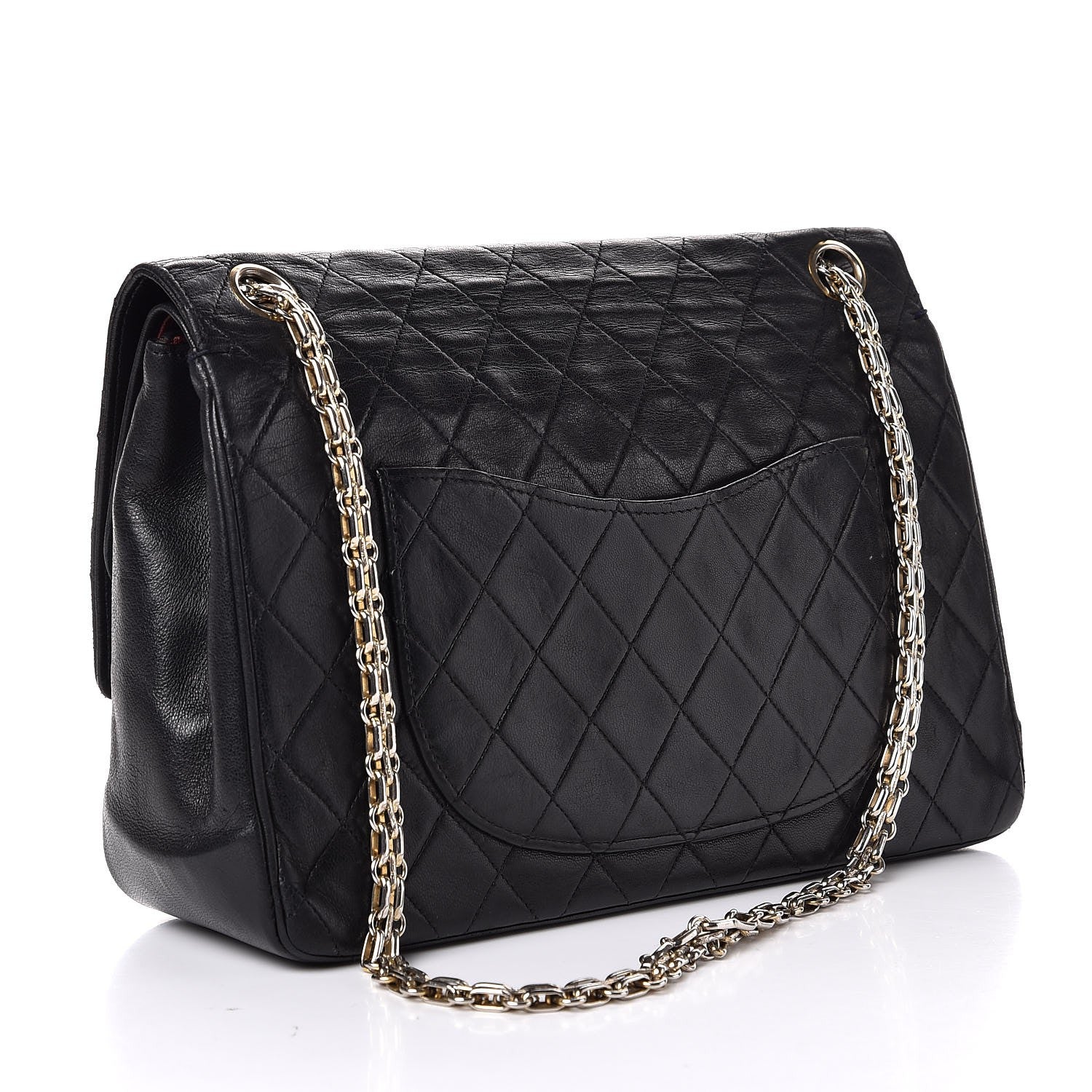 Chanel Lambskin Medium Mademoiselle Chain Double Flap Black 4 of 7