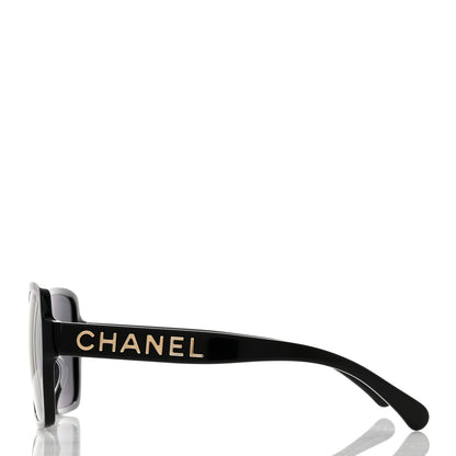 Chanel Acetate Square Sunglasses 5408 Black 3 of 8