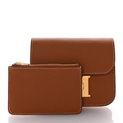 Hermes Evercolor Constance Slim Wallet Gold 2 of 8