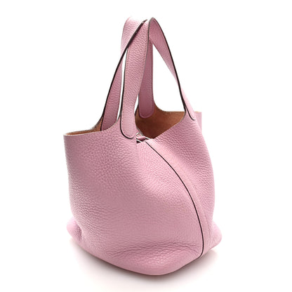 Hermes Taurillon Clemence Picotin Lock 18 PM Mauve Sylvestre 3 of 10
