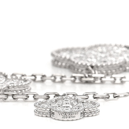 Van Cleef & Arpels VAN CLEEF & ARPELS 18K White Gold Diamond 5 Motifs Magic Alhambra Bracelet 3 of 4