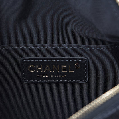 Chanel Crumpled Glazed Lambskin Quilted Waist Bag Fanny Pack Black 5 of 10