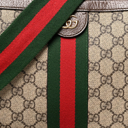 Gucci GG Supreme Monogram Web Small Ophidia Top Handle Shoulder Bag Brown 9 of 12