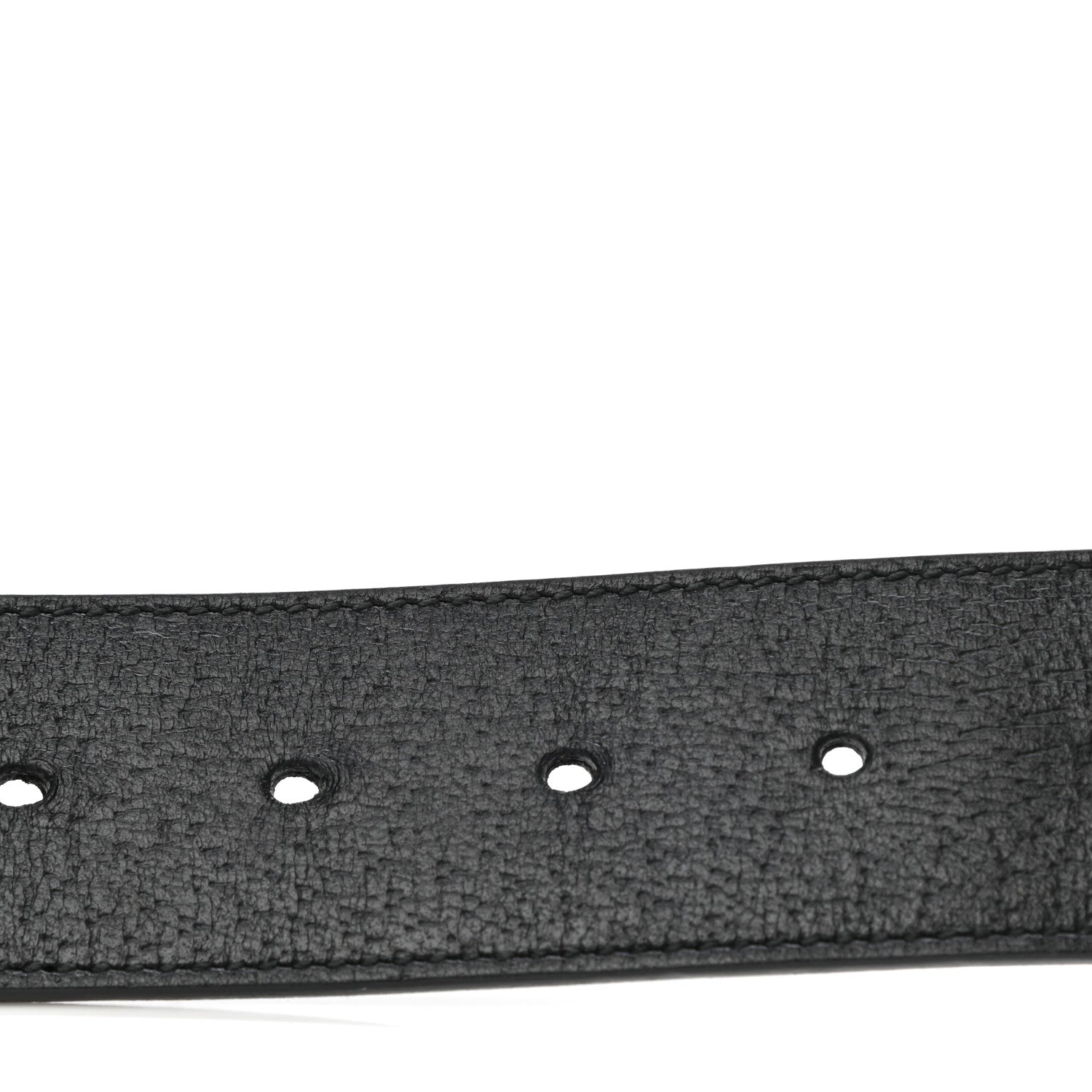 Gucci Textured Dollar Calfskin Nickel Double G 40mm Belt 90 36 Black 5 of 7