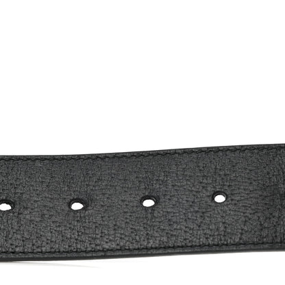 Gucci Textured Dollar Calfskin Nickel Double G 40mm Belt 90 36 Black 5 of 7