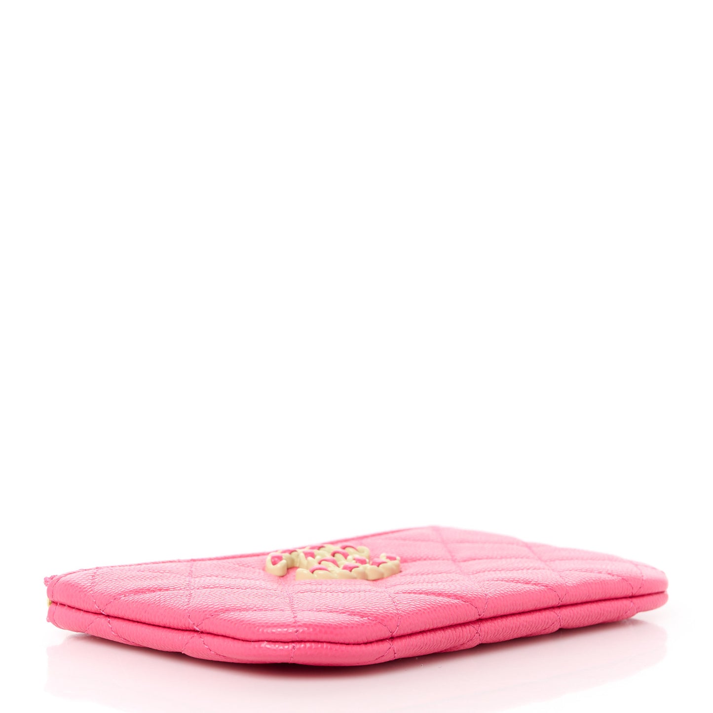 Caviar Quilted Small Chanel 19 Mini Pouch Dark Pink