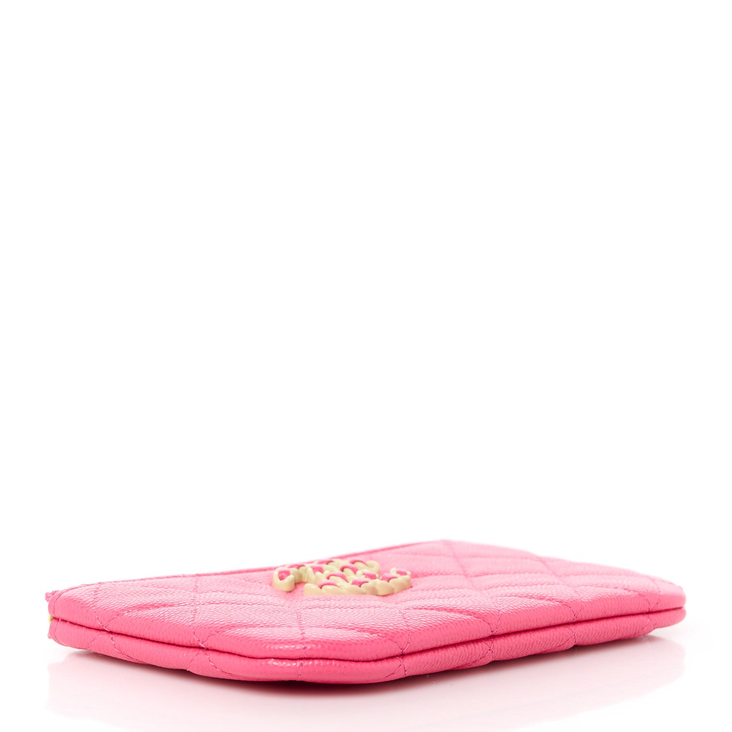 Chanel Caviar Quilted Small Chanel 19 Mini Pouch Dark Pink 4 of 11