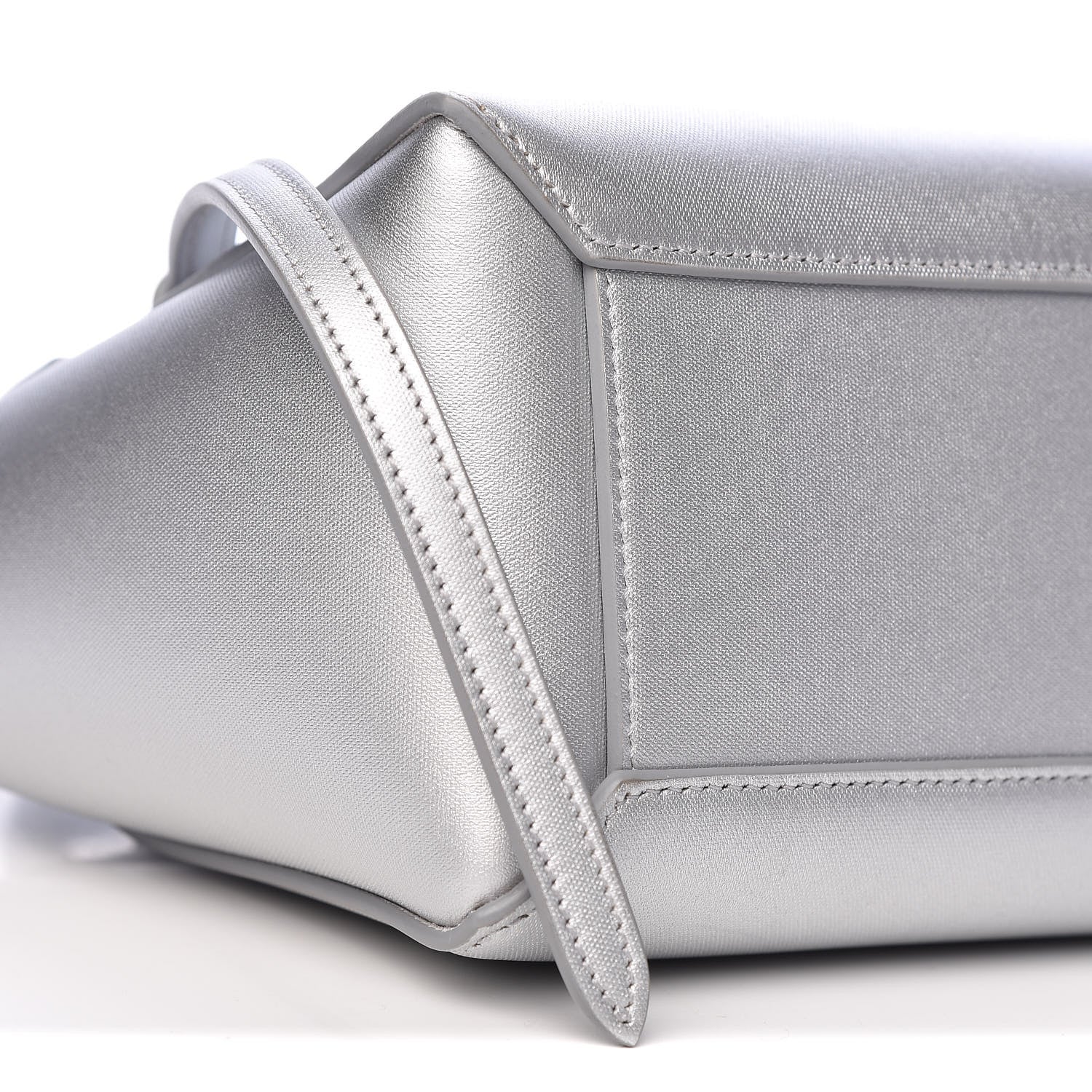 Celine Laminated Calfskin Nano Belt Bag Silver 8 of 11