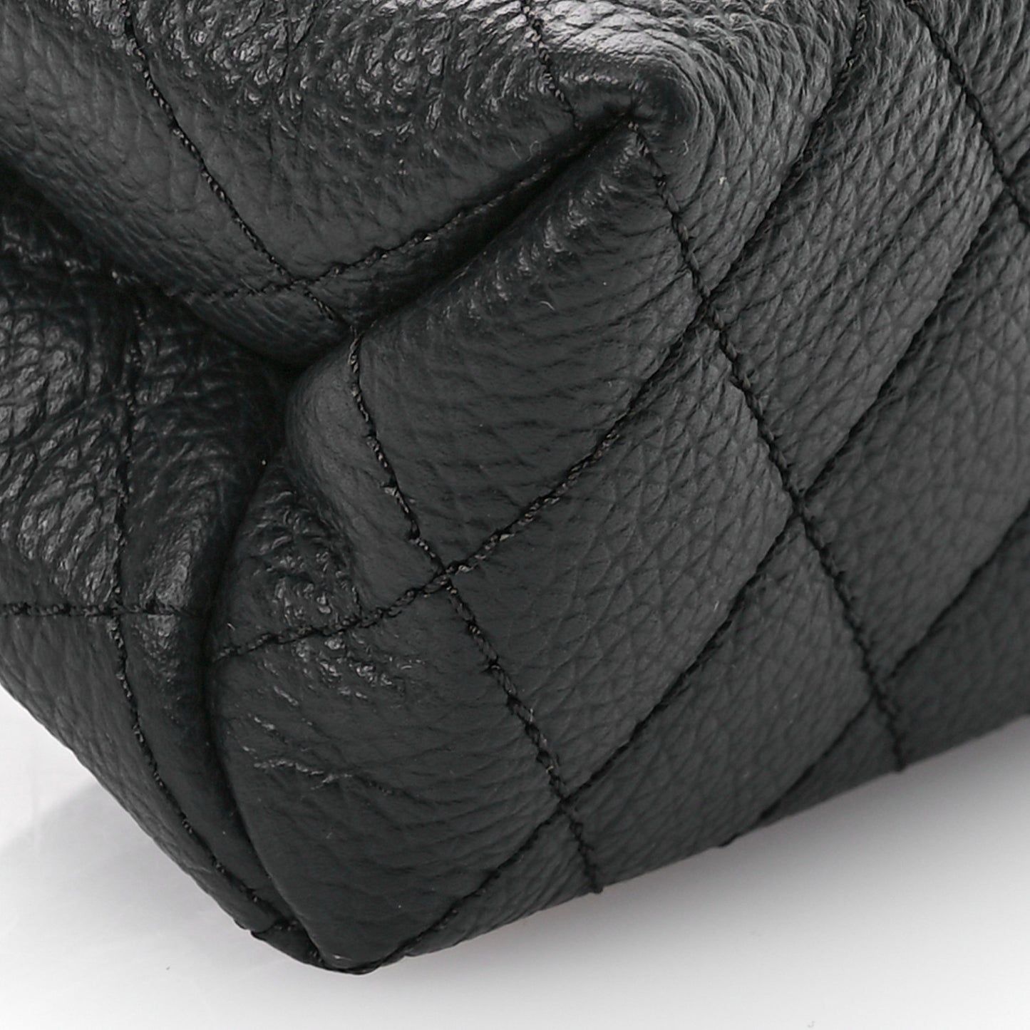 Grained Calfskin Quilted 2.55 Reissue Flap Belt Bag Clutch  Black