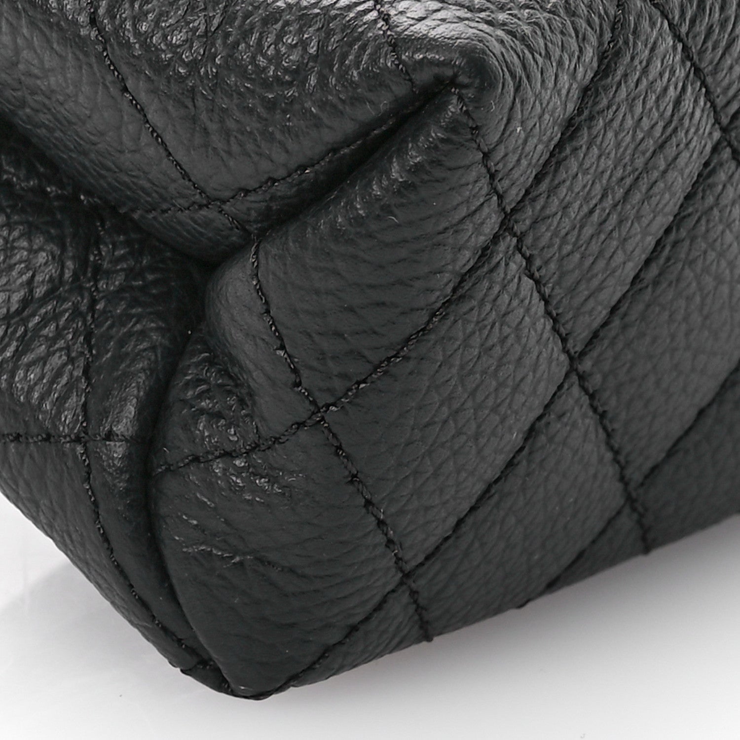 Chanel Grained Calfskin Quilted 2.55 Reissue Flap Belt Bag Clutch  Black 10 of 12