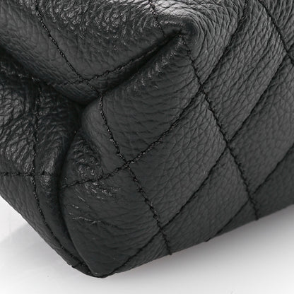 Chanel Grained Calfskin Quilted 2.55 Reissue Flap Belt Bag Clutch  Black 10 of 12