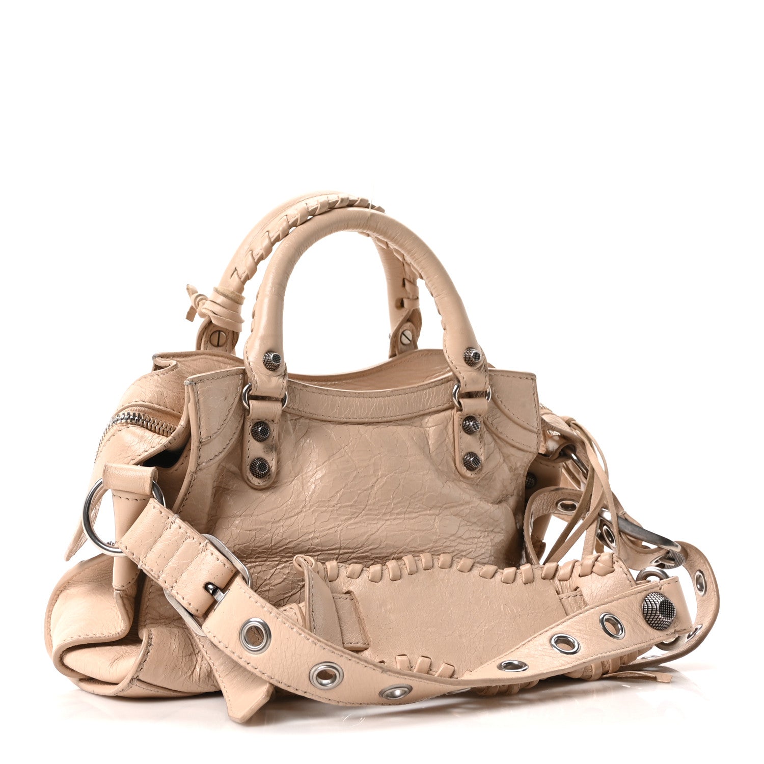 Balenciaga Agneau Arena Neo Cagole Handbag XS Sand Beige 1835500