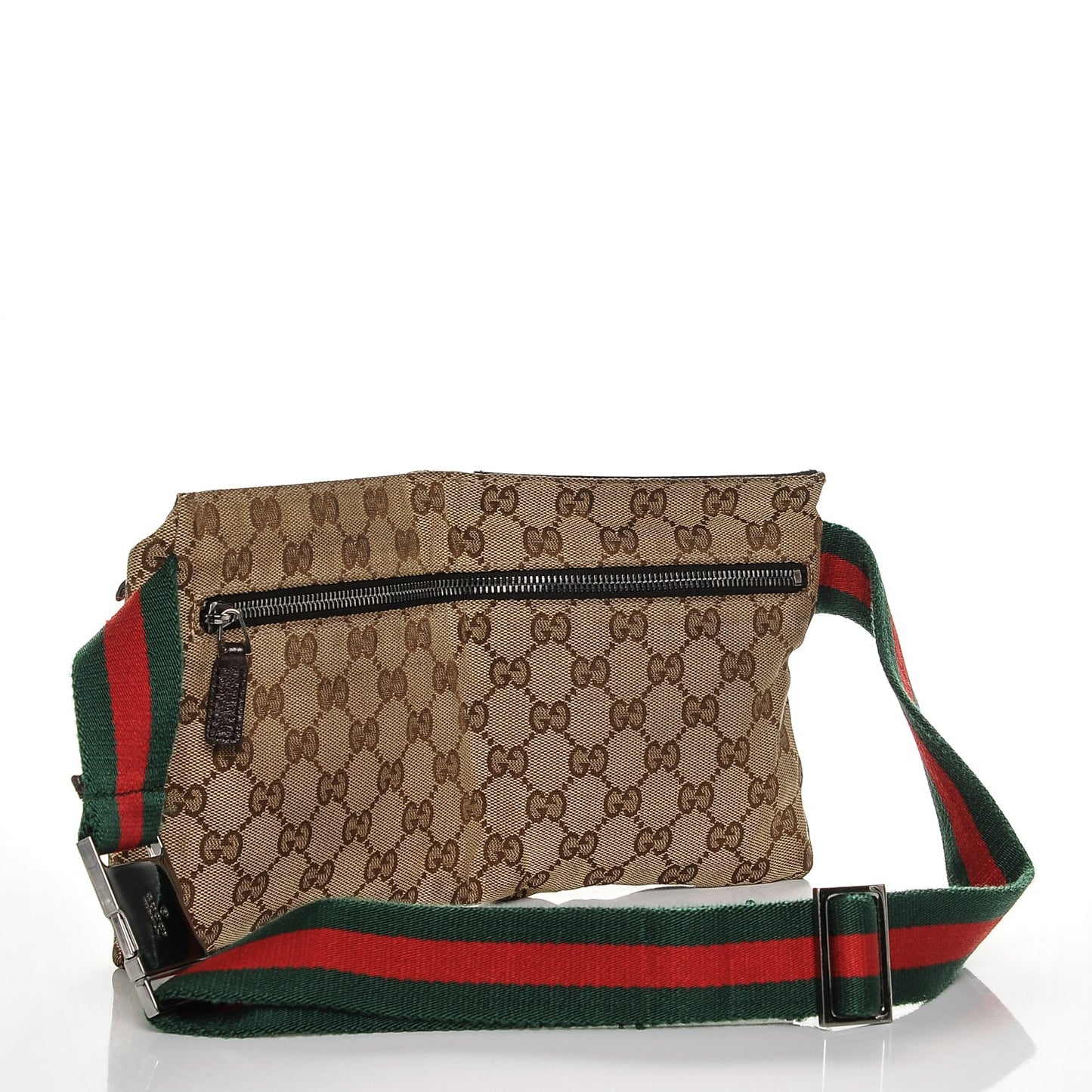 Monogram Web Belt Bag Dark Brown