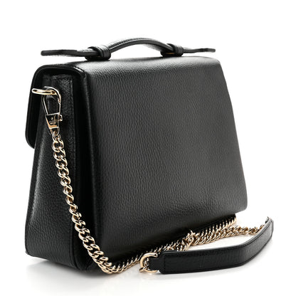 Gucci Dollar Calfskin Interlocking G Top Handle Shoulder Bag Black 3 of 10