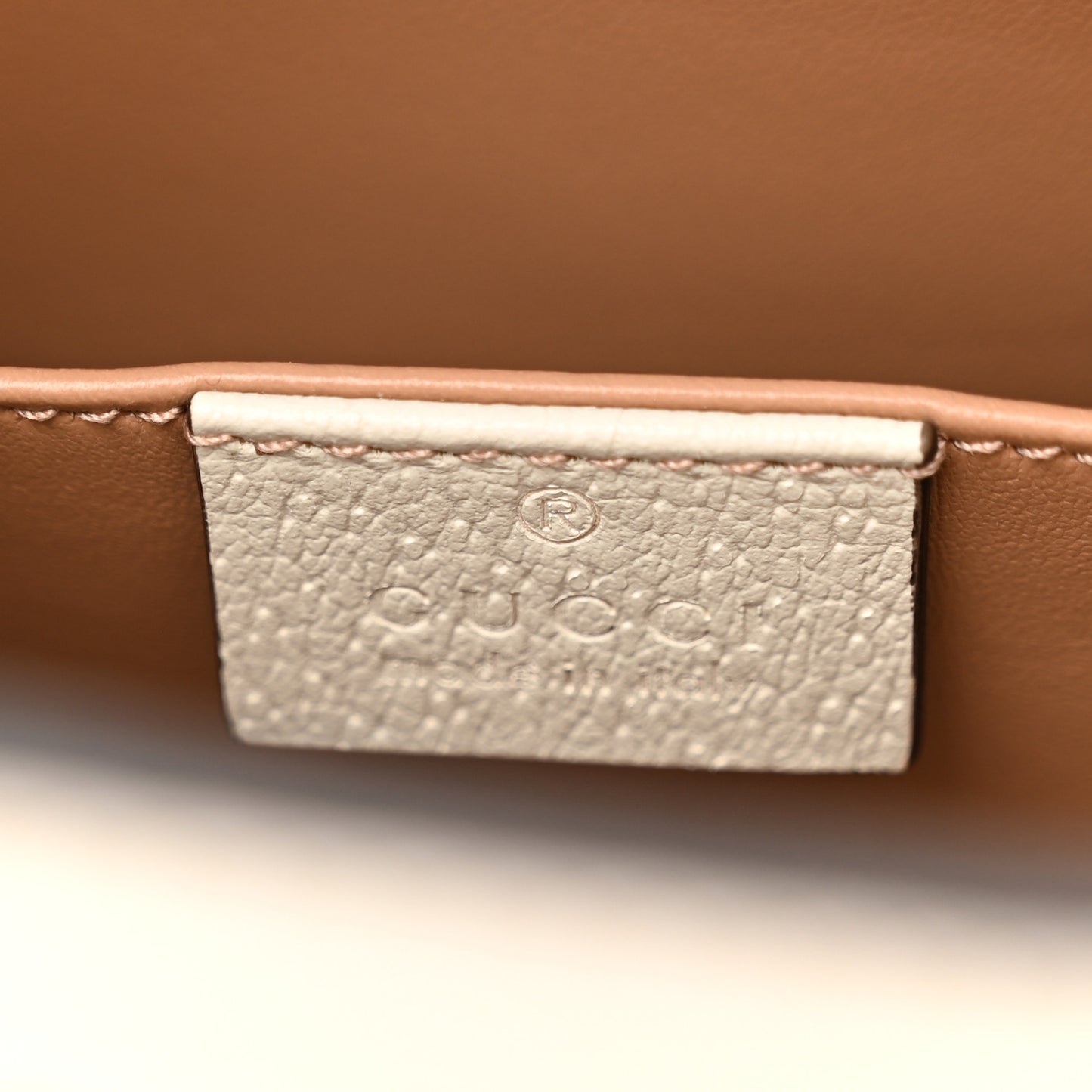 GG Supreme Monogram Berry Textured Dollar Calfskin Small Padlock Tote Beige Ebony Light Copper Mystic White