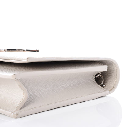 Saint Laurent Grain De Poudre Classic Monogram Kate Tassel Chain Wallet White 7 of 8