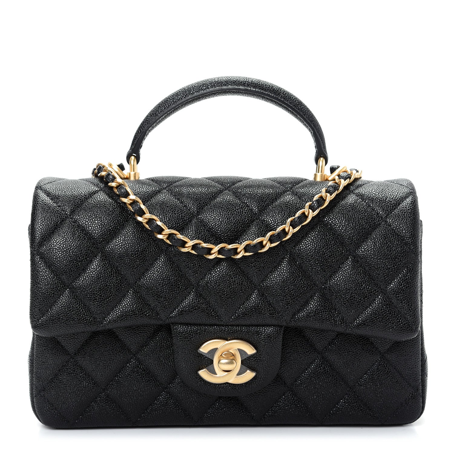 Chanel Caviar Quilted Mini Top Handle Rectangular Flap Black 1 of 9