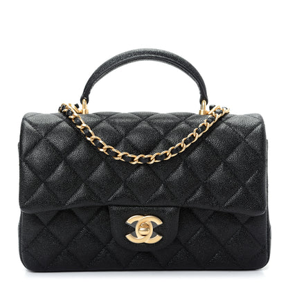 Chanel Caviar Quilted Mini Top Handle Rectangular Flap Black 1 of 9