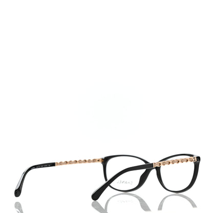 Chanel Lambskin Chain Eyeglasses Frames 3221-Q Black 4 of 8