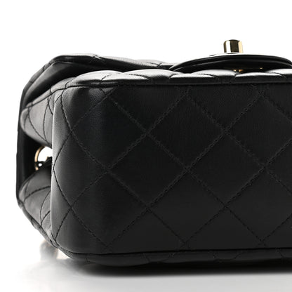 Chanel Lambskin Quilted Mini Square Flap Black 8 of 10