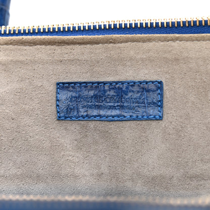 Nancy Gonzalez Crocodile Tote Electric Blue 7 of 8