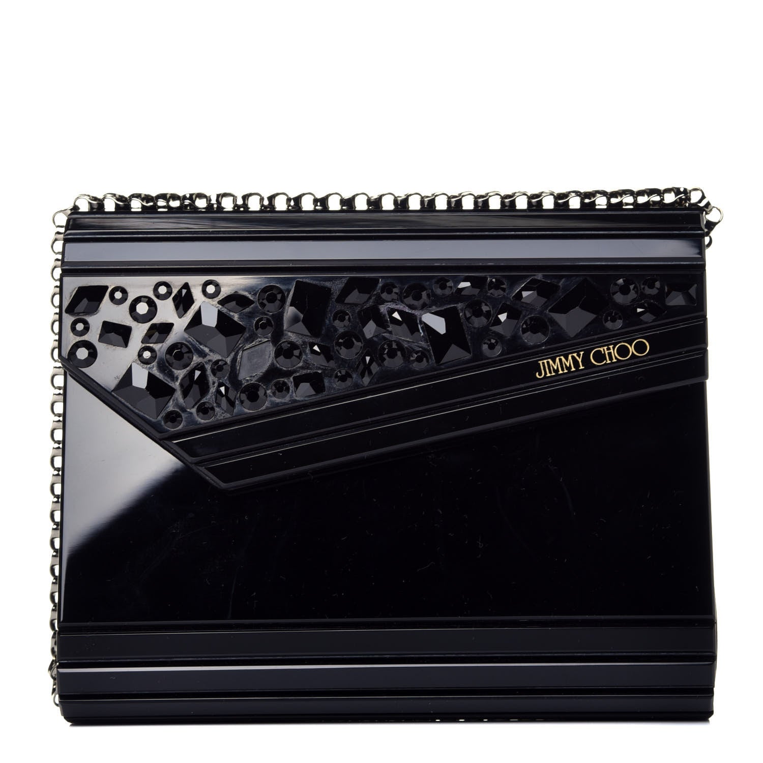 Jimmy Choo Acrylic Candy Clutch Black 1 of 8