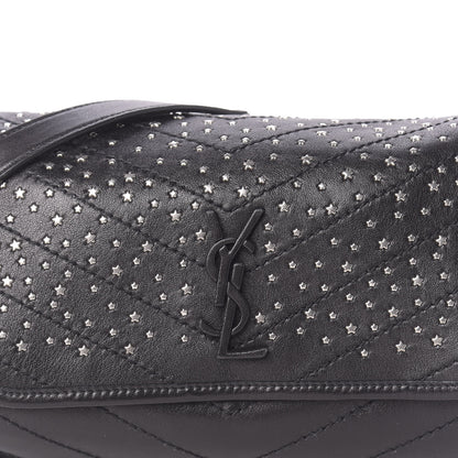 Saint Laurent Calfskin Studded Stardust Monogram Niki Shoulder Bag Black 10 of 10