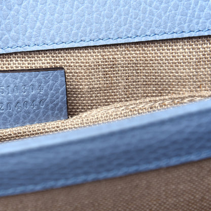 Gucci Dollar Calfskin Small Interlocking G Shoulder Bag Mineral Blue 7 of 11